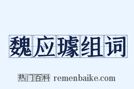 魏应璩组词是什么意思的图片